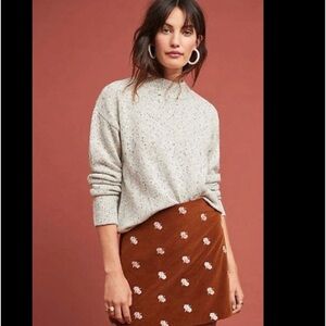 NEW ANTHROPOLOGY RACHEL ANTONOFF EMBROIDERED MINI SKIRT